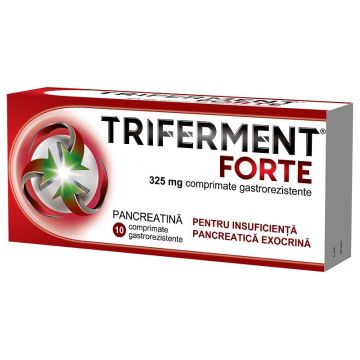 Biofarm Triferment Forte 325mg 10 comprimate gastrorezistente