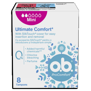 Tampoane Pro Comfort Mini, 8 bucati, Johnson&Johnson