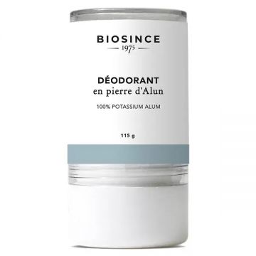 Deodorant organic solid din piatra de Alaun cu aluminiu, 115g, Biosince 1975