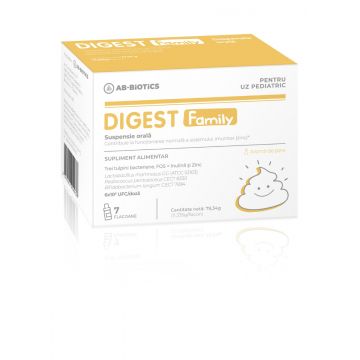 Digest Family suspensie orala, 7 flacoane x 10ml, Ab-Biotics