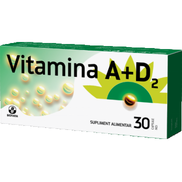 Vitamina A+D2 2500UI/550UI - 30 capsule moi Biofarm