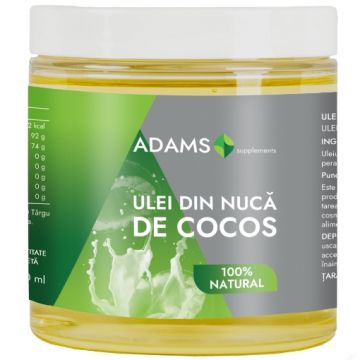 Adams Vision Ulei din nuca de cocos - 250ml