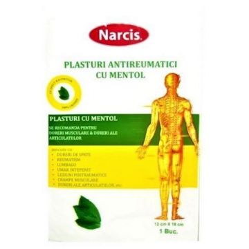 Narcis plasturi antireumatici cu mentol 12cm/18cm - 1 bucata