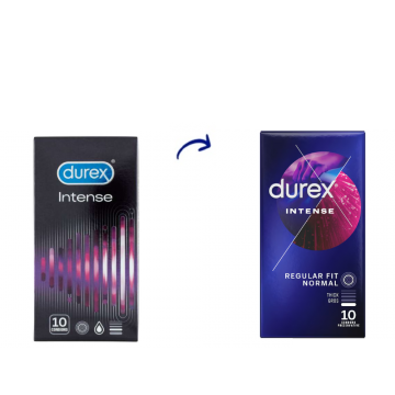 Prezervative Intense Orgasmic, 10 bucati, Durex