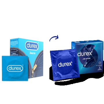 Prezervative Jeans, 4 bucati, Durex