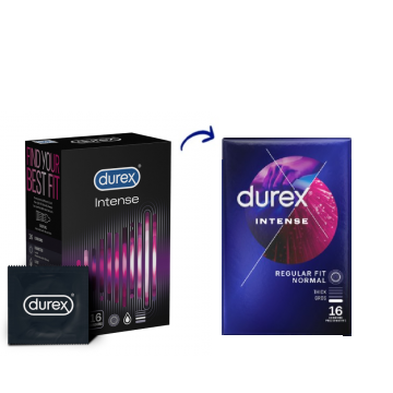 Prezervative Intense Orgasmic, 16 bucati, Durex