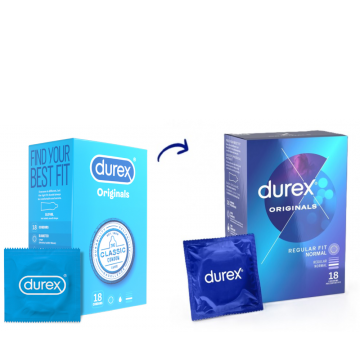 Prezervative Originals, 18 bucati, Durex