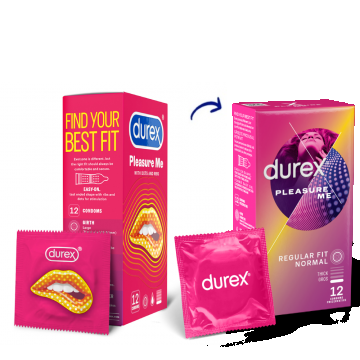 Prezervative Pleasure Me, 12 bucati, Durex