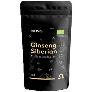 Ginseng Siberian Pulbere ecologica, 125g, Niavis