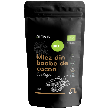 Miez din boabe de cacao ecologice, 125g, Niavis