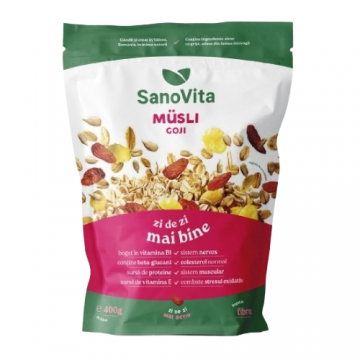 Musli cu goji fara zahar, 400g, SanoVita