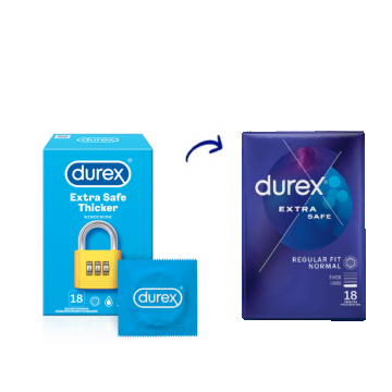 Prezervative Extra Safe, 18 bucati, Durex