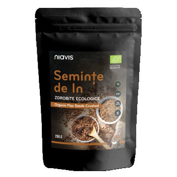 Seminte de in zdrobite ecologice, 250g, Niavis